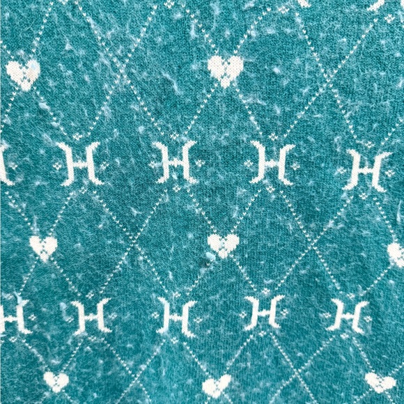 Heritage Juniors Tween Teen Y2K Teal and White Sweater Vest Academia Twee Retro - Picture 4 of 5